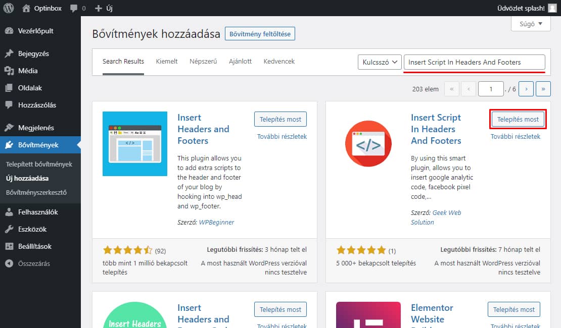 Wordpress integráció